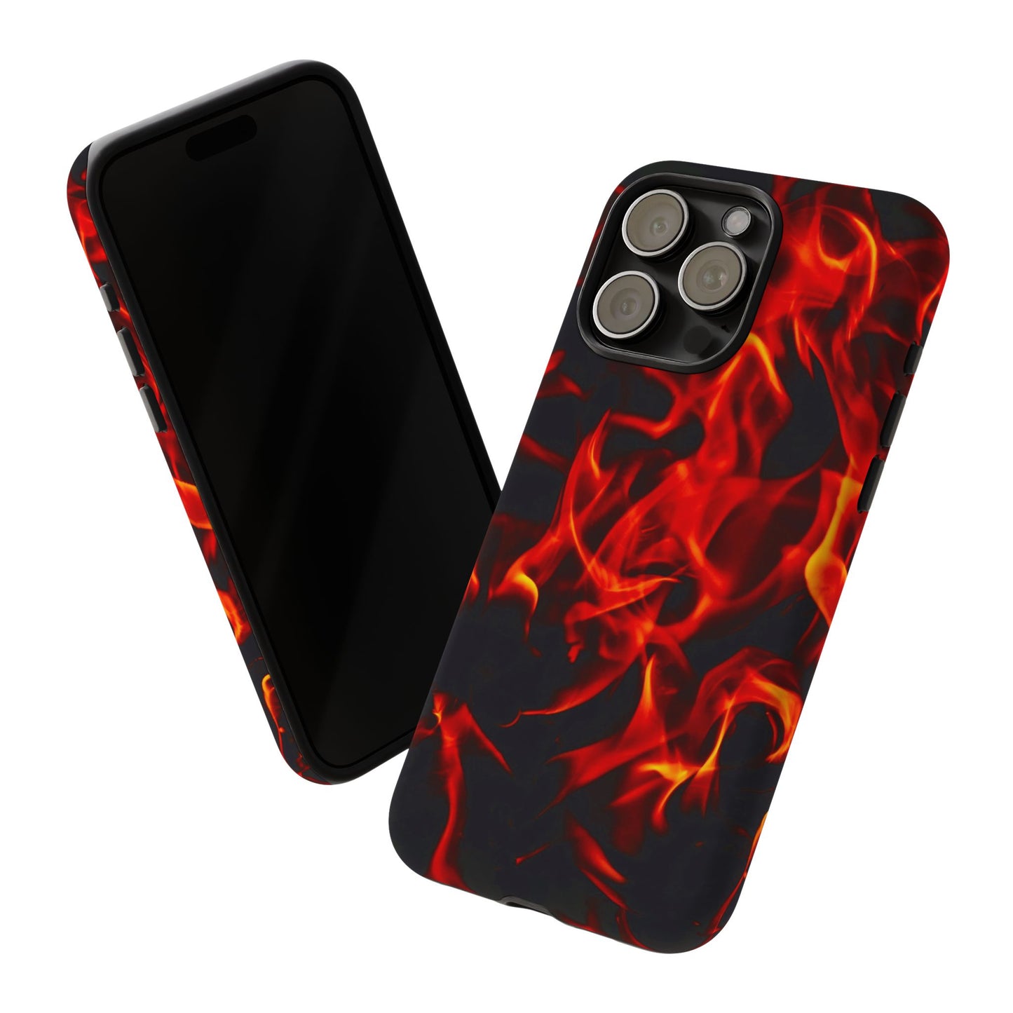 Fire Design Tough Phone Case - Bold Protection with Fiery Vibes