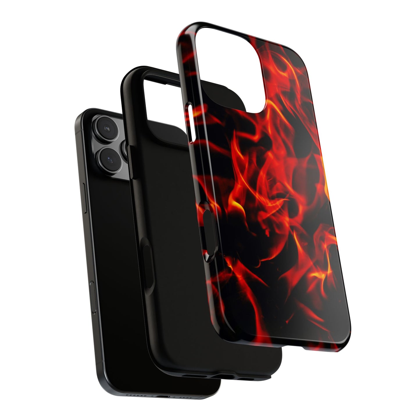 Fire Design Tough Phone Case - Bold Protection with Fiery Vibes