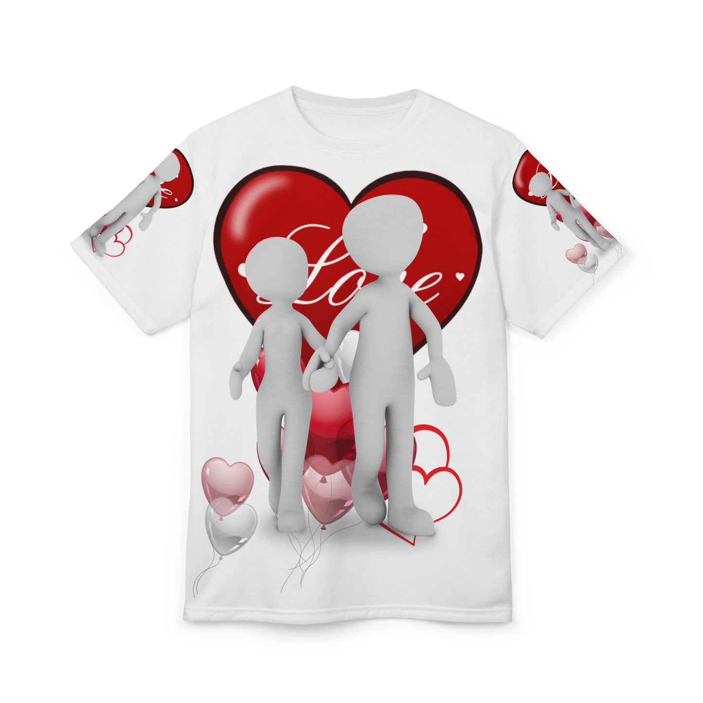 Romantic Love Unisex Cut & Sew Tee - Perfect Gift for Couples & Valentine's Day