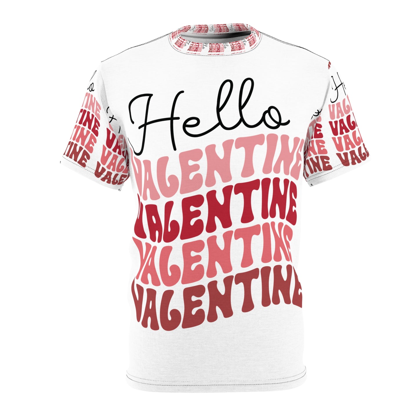 Hello Valentine Unisex Cut & Sew Tee - Fun and Festive Valentine's Day T-Shirt