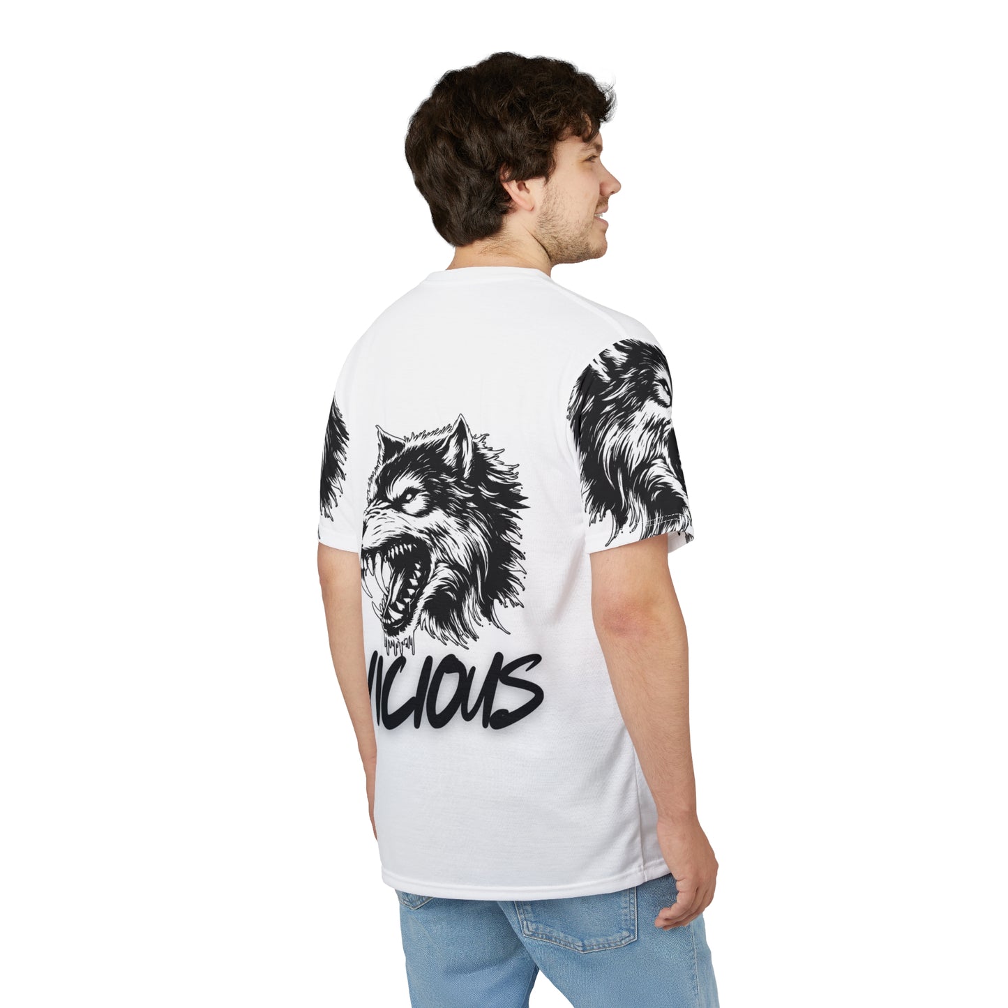 Vicious Wolf Unisex Tee - Edgy Graphic T-Shirt for Bold Style