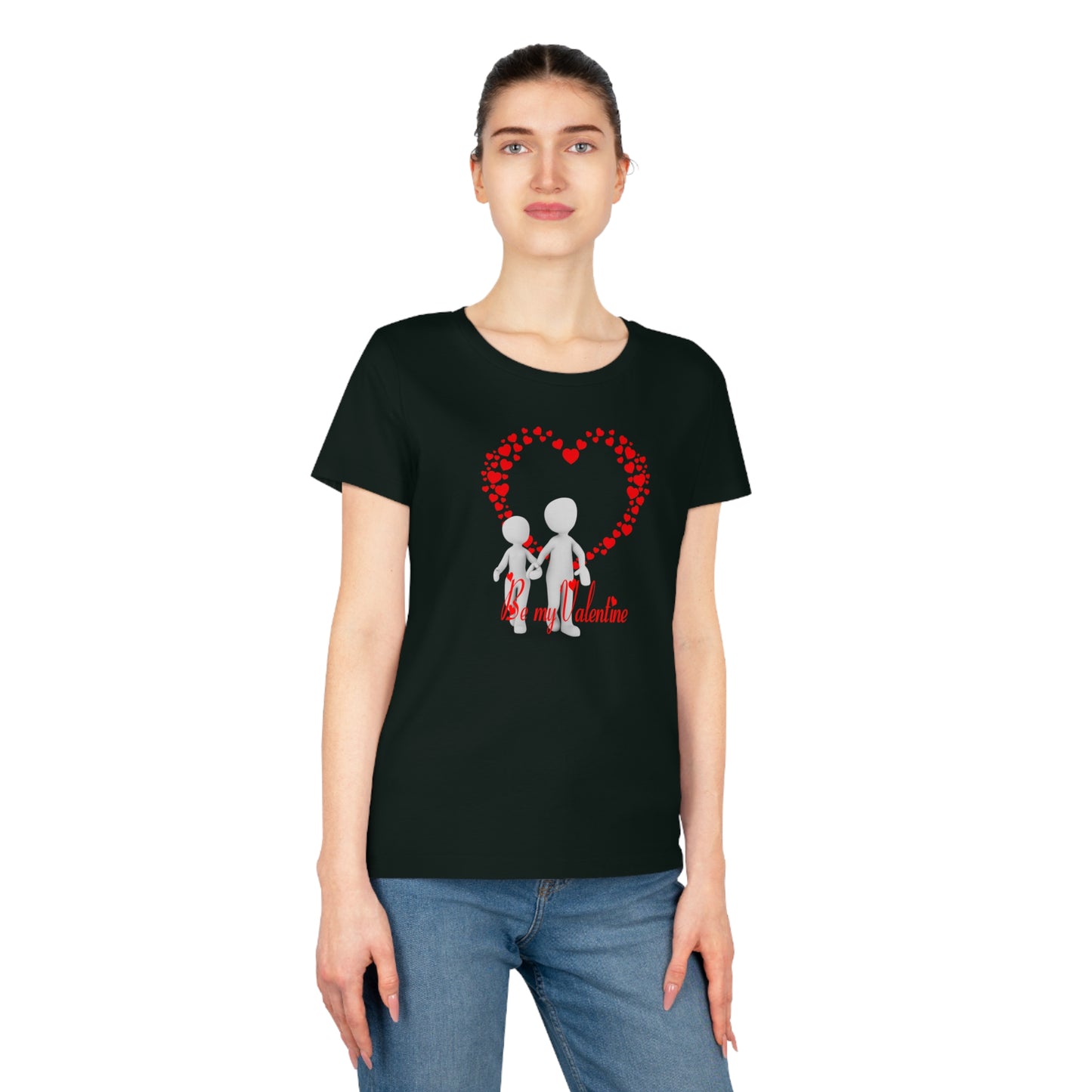 Valentine's Love Heart T-Shirt for Women - 'Be My Valentine' Design