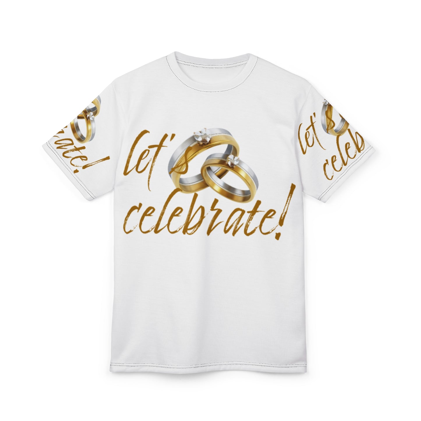 Let's Celebrate Unisex Cut & Sew Tee - Perfect for Weddings & Anniversaries