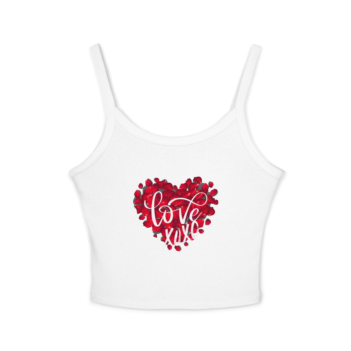 Women's Love Heart Spaghetti Strap Tank Top