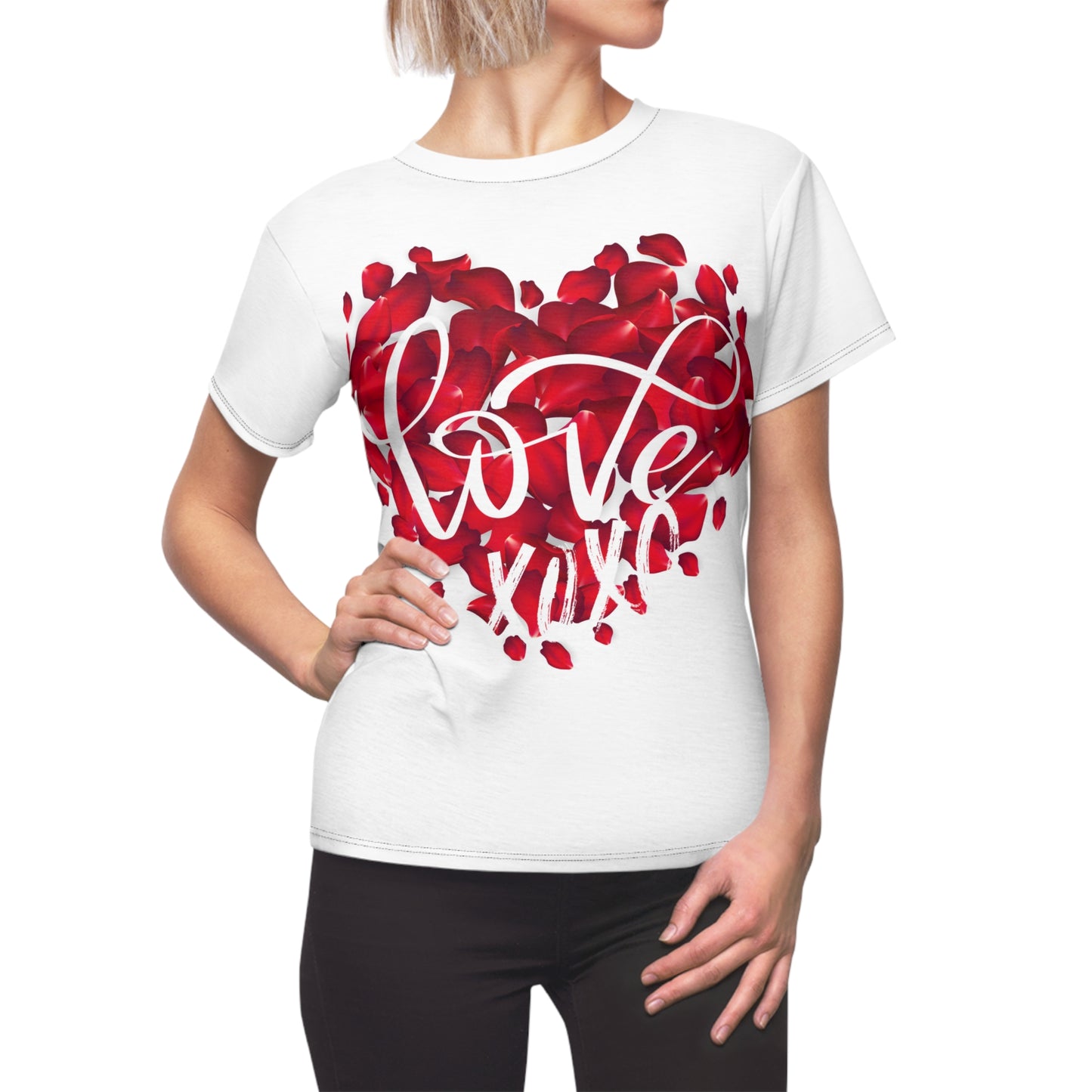 Romantic Love Heart Women's Tee - Perfect for Valentine's Day