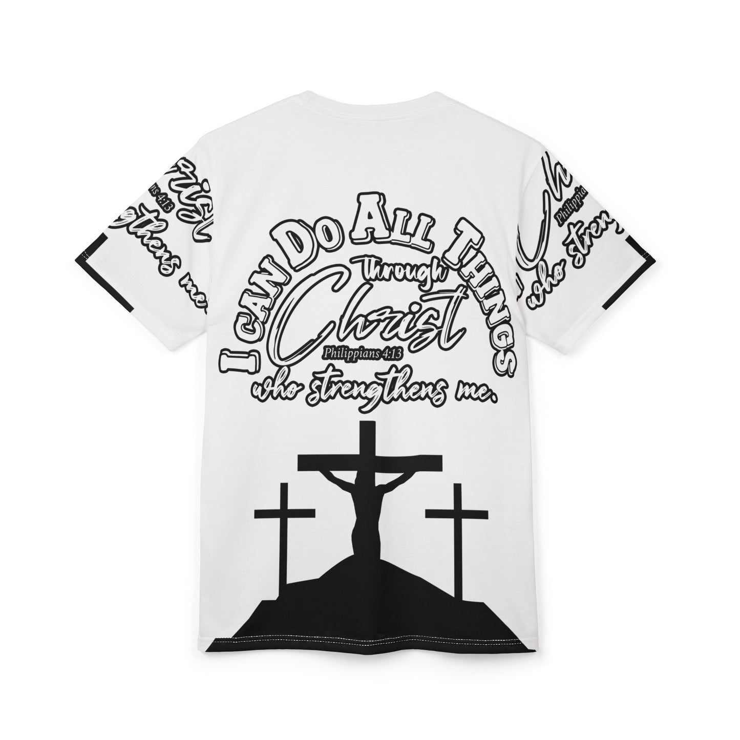 Christian Faith Unisex Cut & Sew Tee - "I Can Do All Things Through Christ" Design