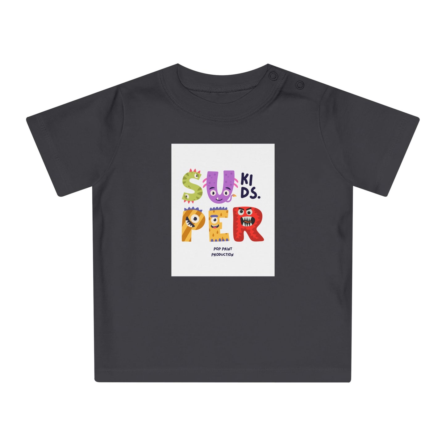 Super Kids Baby T-Shirt - Cute Cartoon Design for Playful Infants