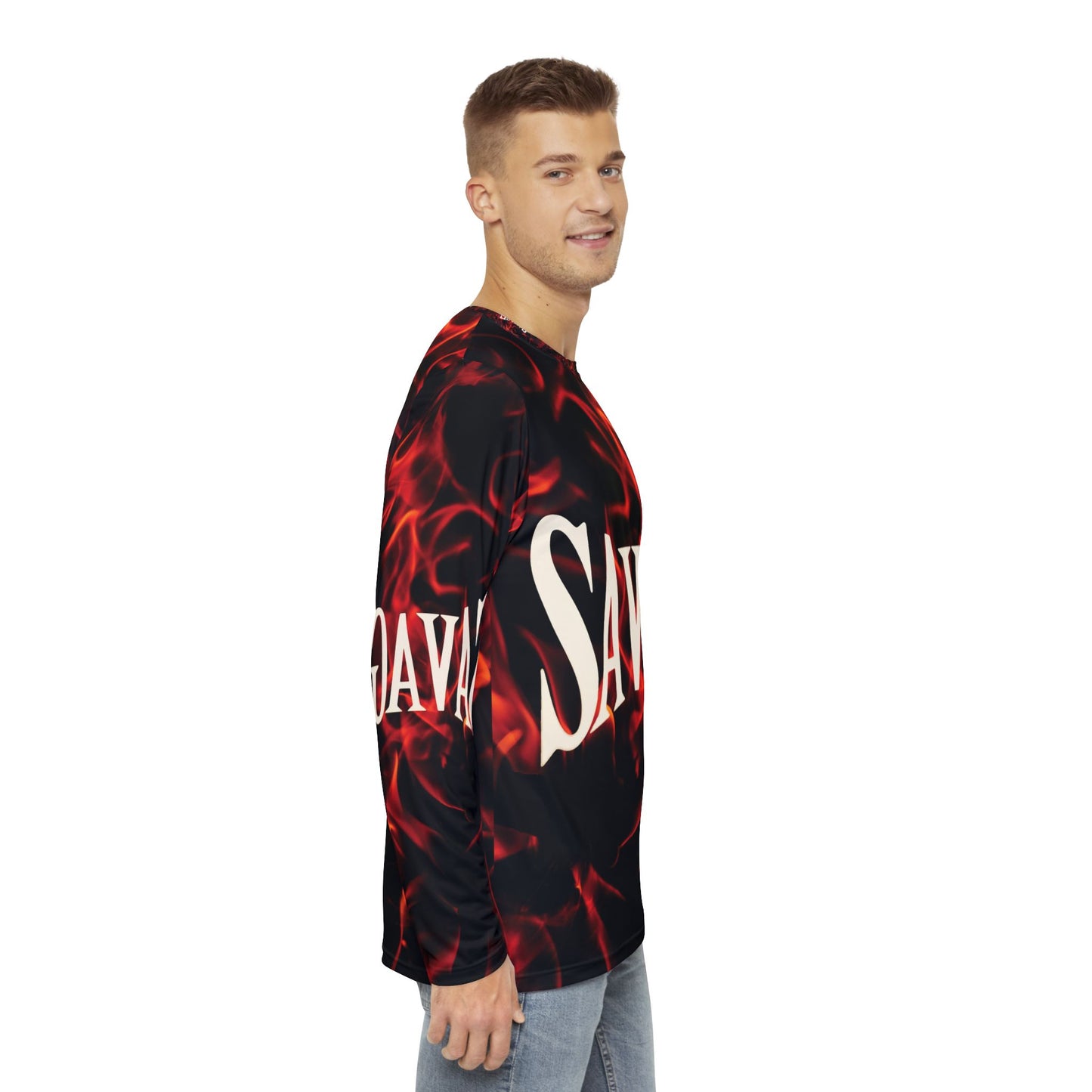 Savage Flame Long Sleeve Shirt - Bold Flame Design for Trendsetters