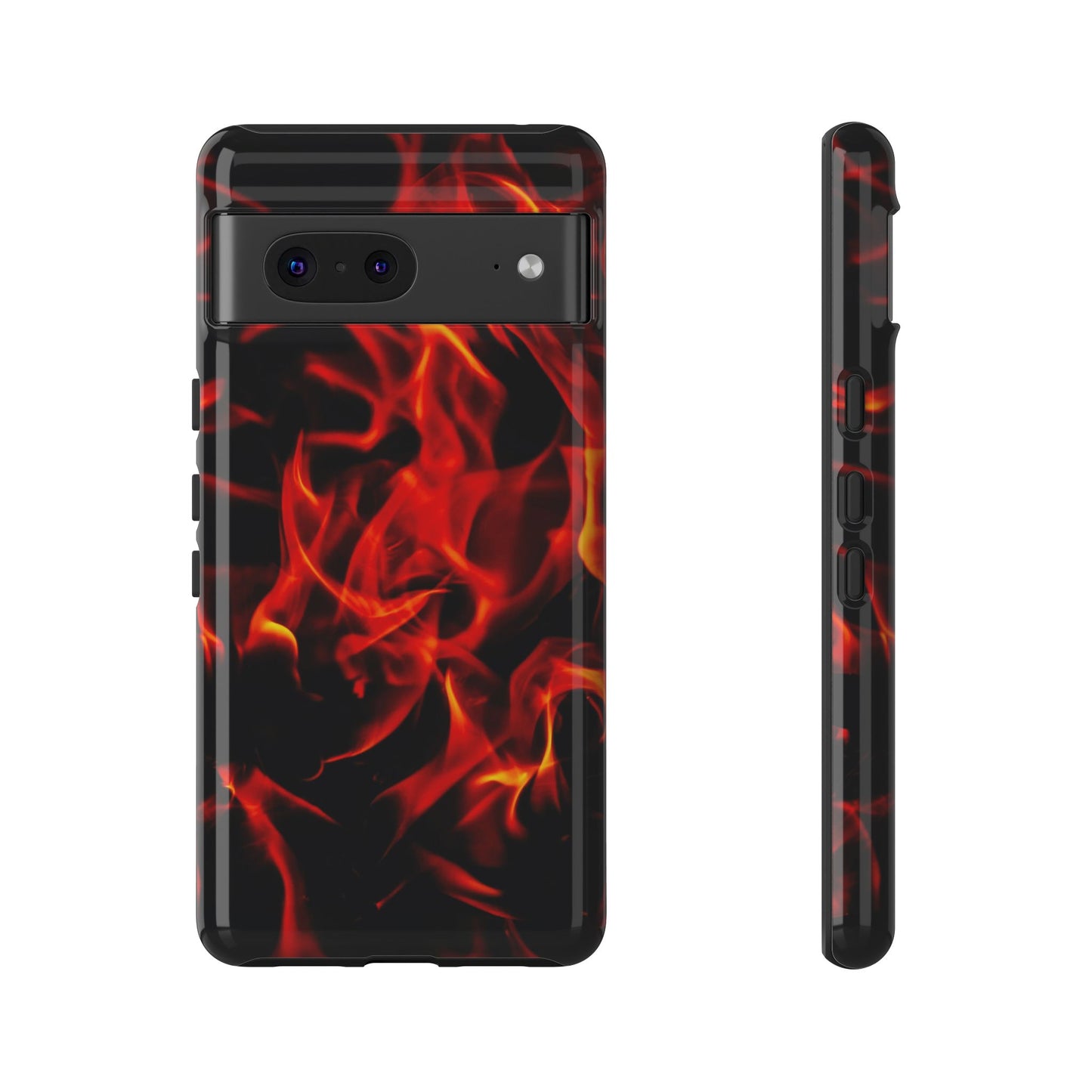 Fire Design Tough Phone Case - Bold Protection with Fiery Vibes