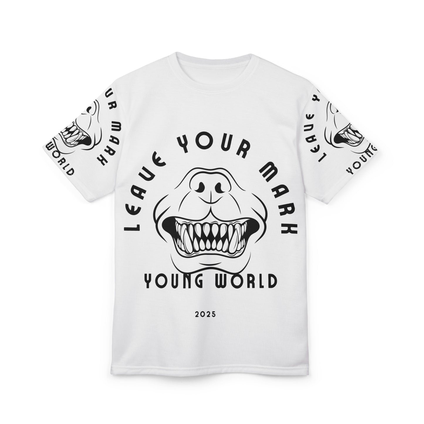 Young World Motivation Leave Your Mark Unisex Graphic Tee - Bold Design for Young Creatives