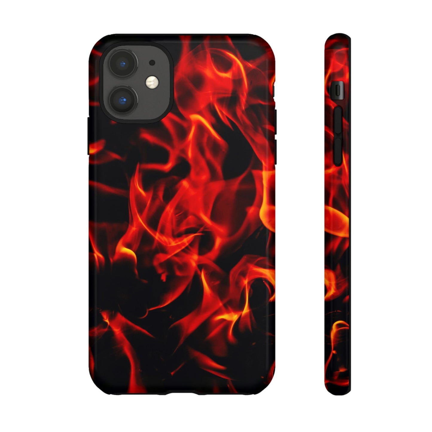 Fire Design Tough Phone Case - Bold Protection with Fiery Vibes