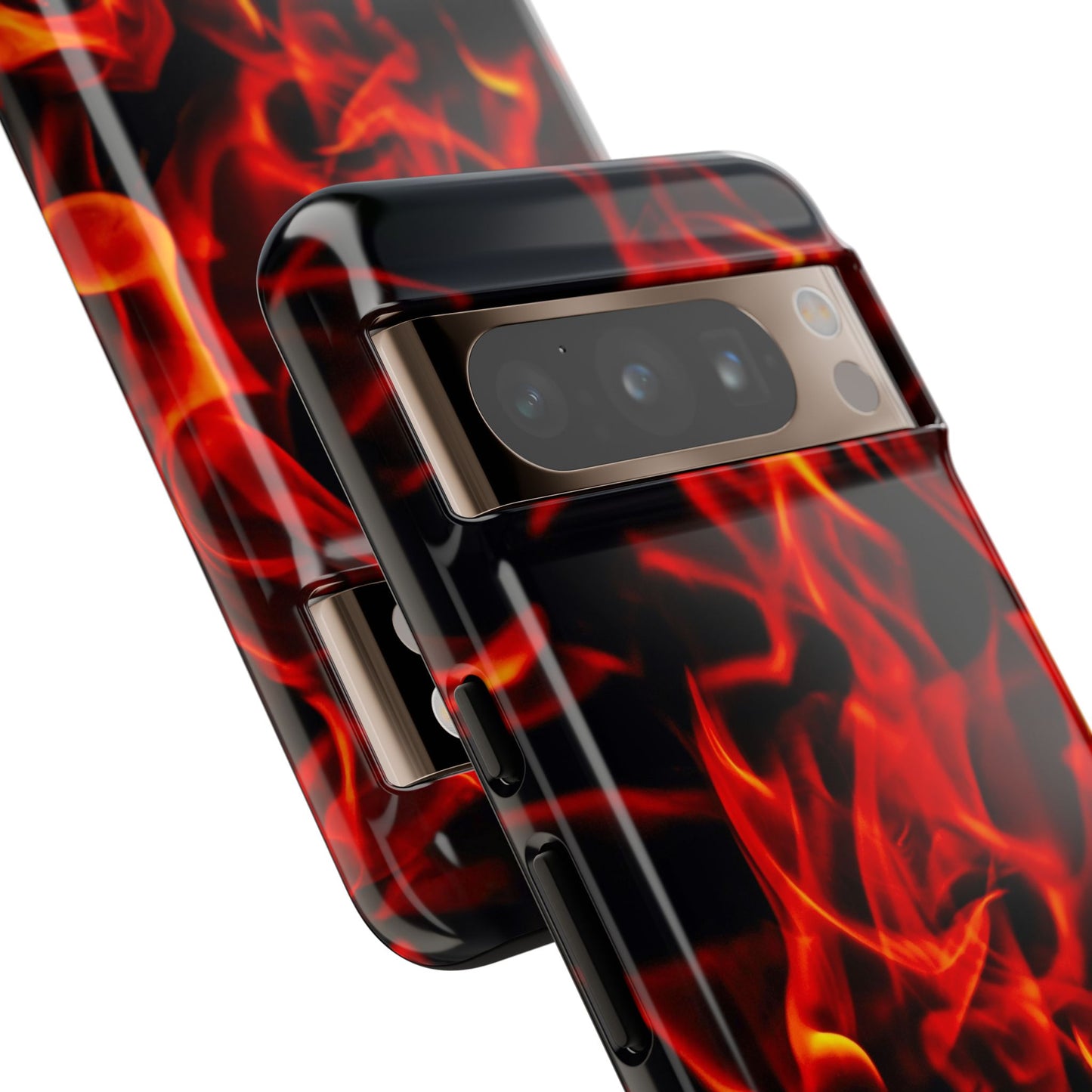 Fire Design Tough Phone Case - Bold Protection with Fiery Vibes