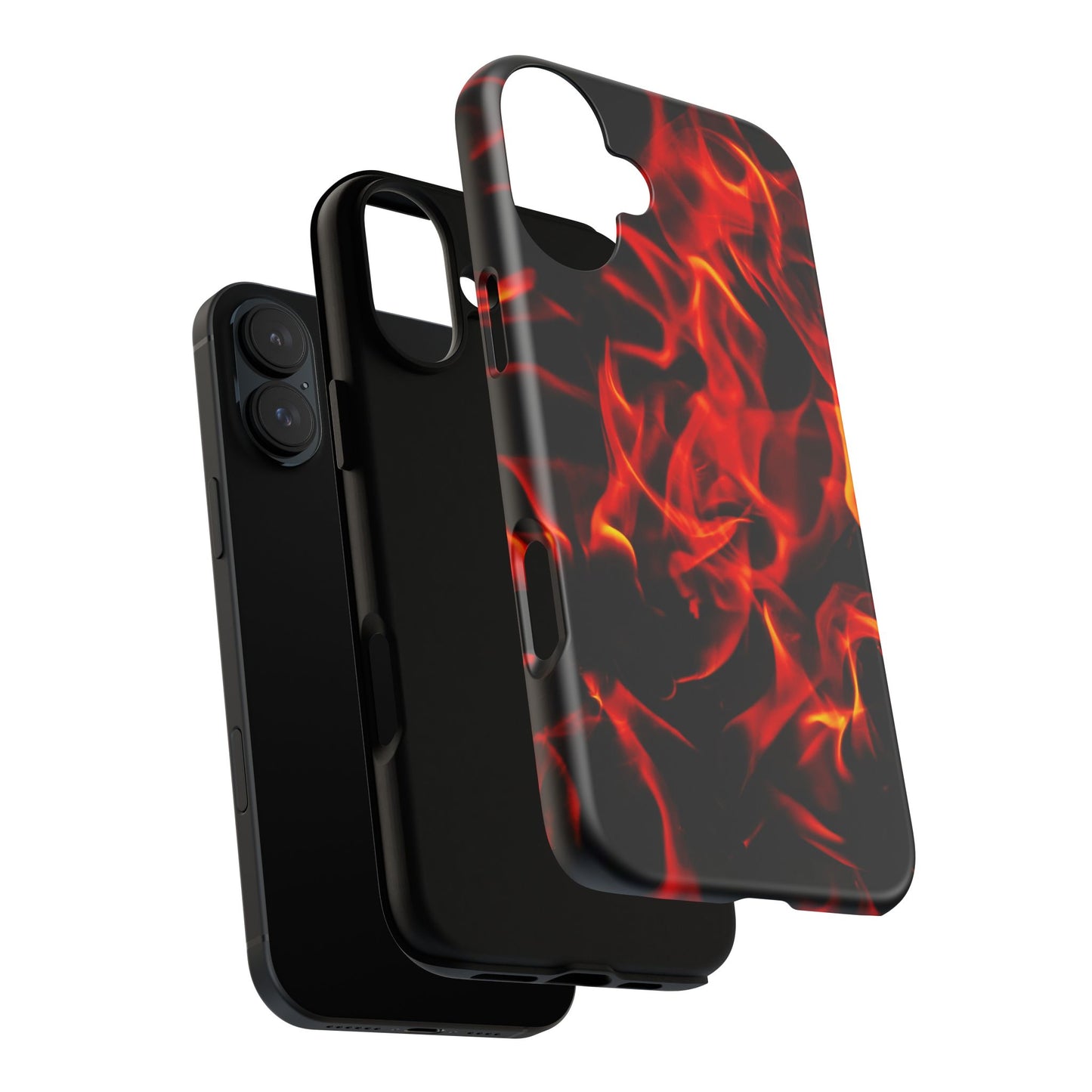 Fire Design Tough Phone Case - Bold Protection with Fiery Vibes