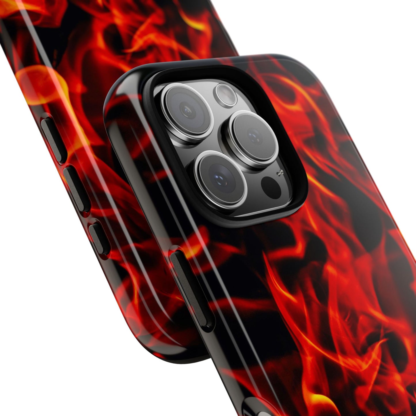 Fire Design Tough Phone Case - Bold Protection with Fiery Vibes