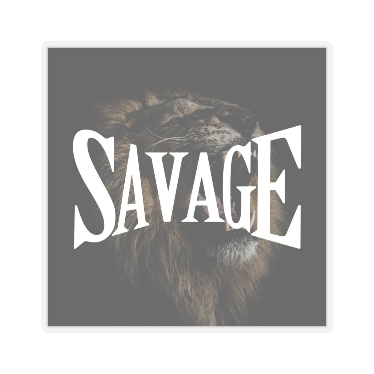 Savage Kiss-Cut Stickers - Bold Lion Design for Personalization and Unique Gifts