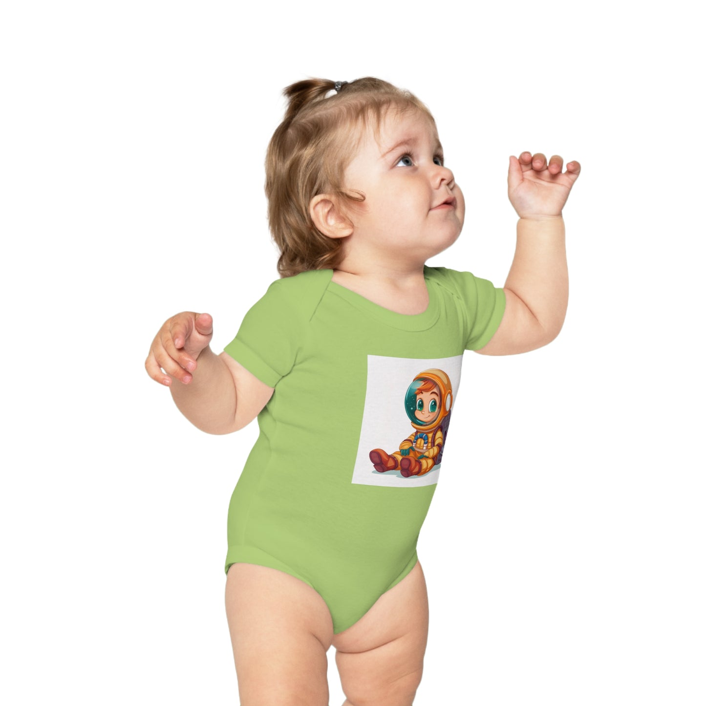 Astronaut Adventure Combed Cotton Baby Bodysuit - Cute Space Explorer Design