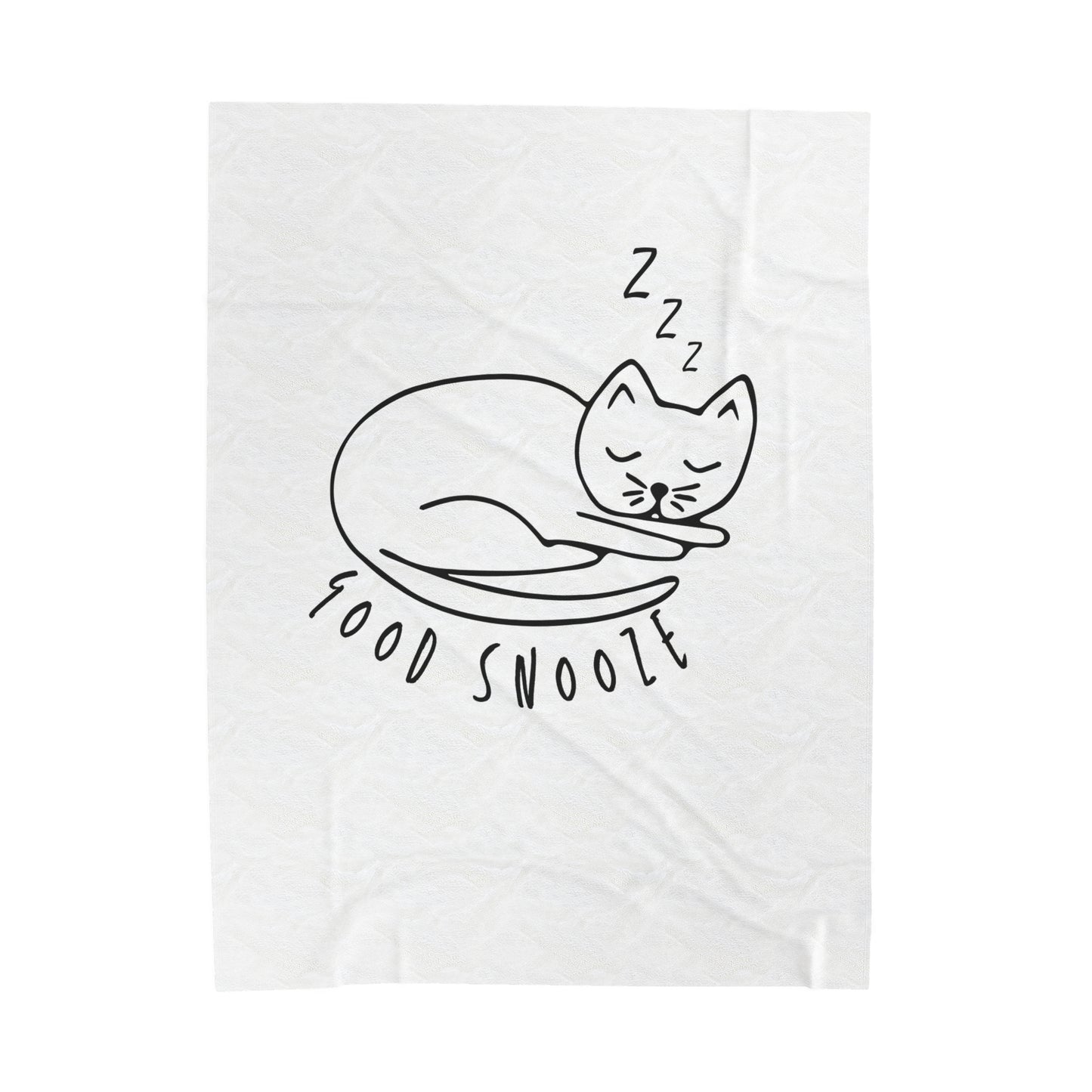 Good Snooze Cat Velveteen Plush Blanket - Cozy and Comfy for Cat Lovers