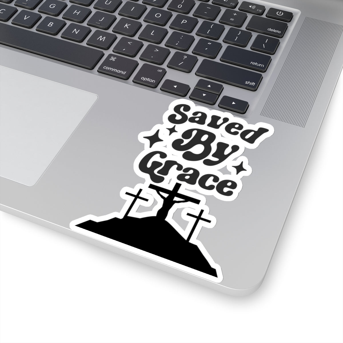 Saved By Grace Kiss-Cut Stickers | Christian Inspiration for Personalizing | Perfect for Holiday Gifts