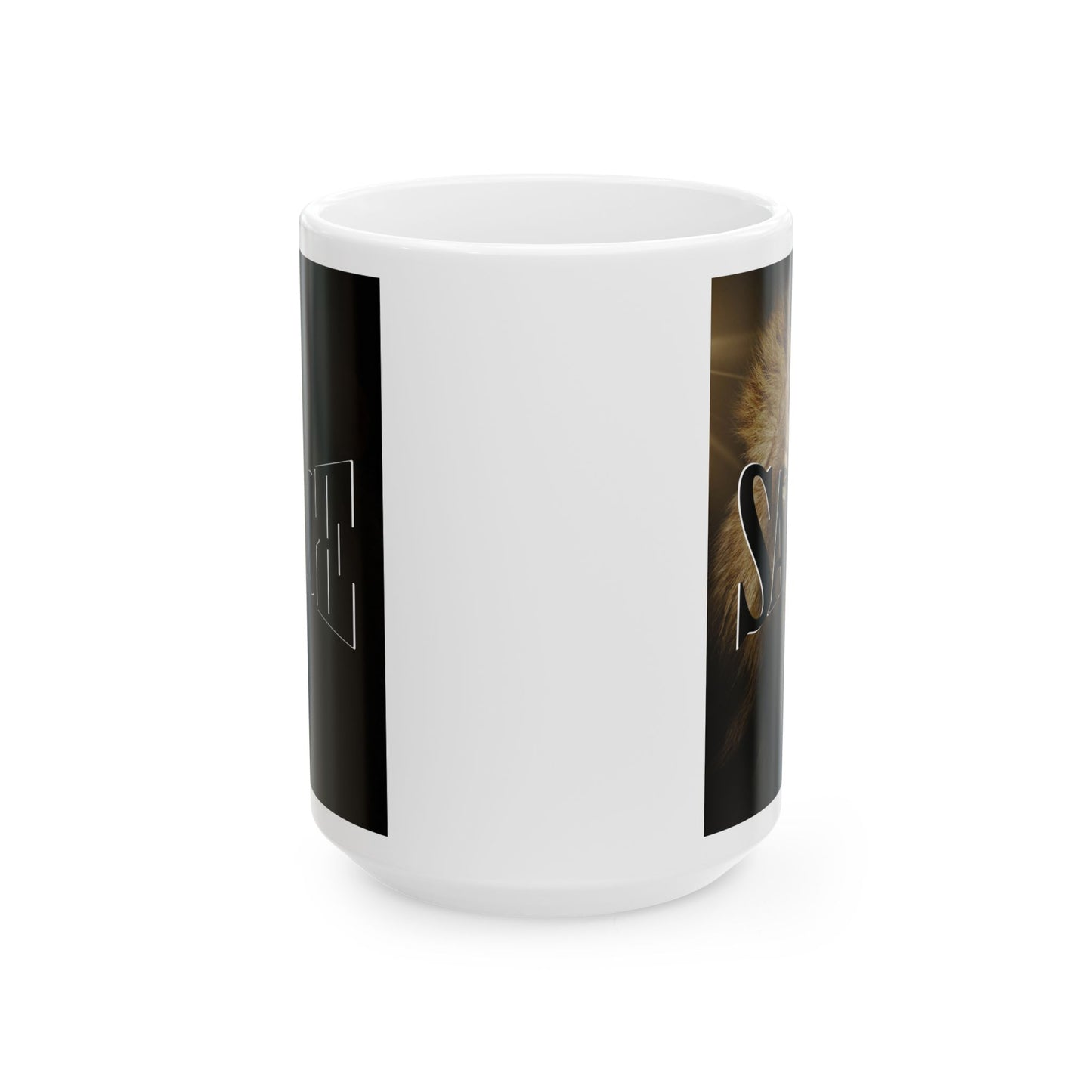 Elegant Design Ceramic Mug - 11oz & 15oz | Perfect Gift for Cat Lovers