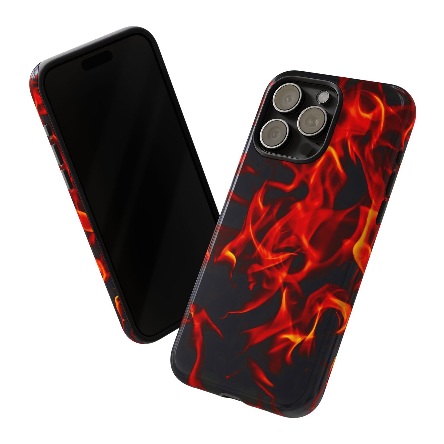 Fire Design Tough Phone Case - Bold Protection with Fiery Vibes