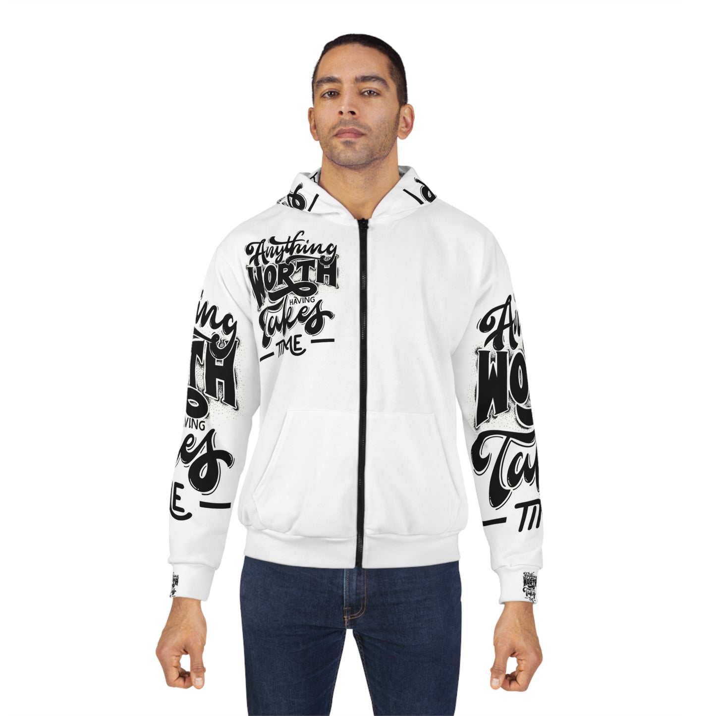 Motivational Zip Hoodie (AOP)