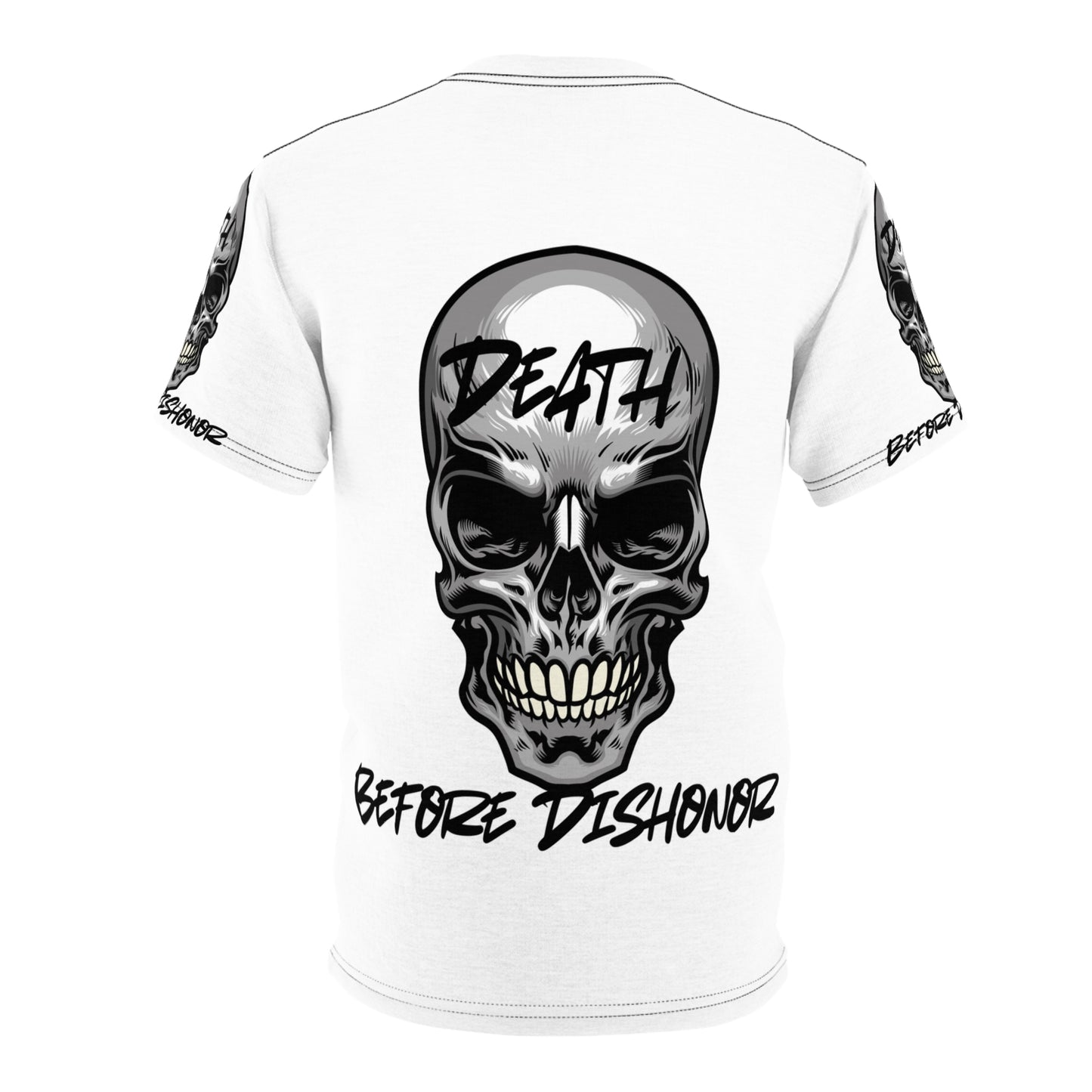 Unisex Skull Graphic Tee - 'Death Before Dishonor'