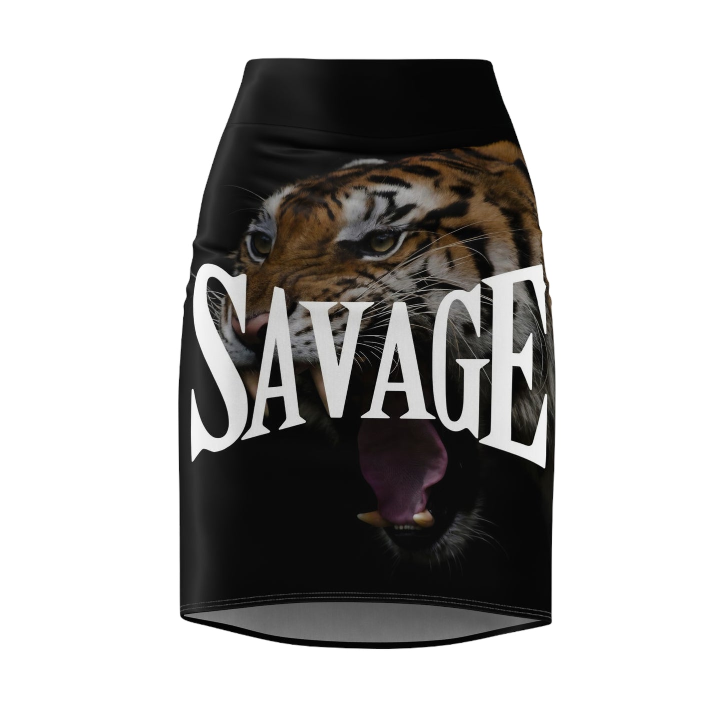 Savage Tiger Women's Pencil Skirt - Fierce and Bold Fashion Statement