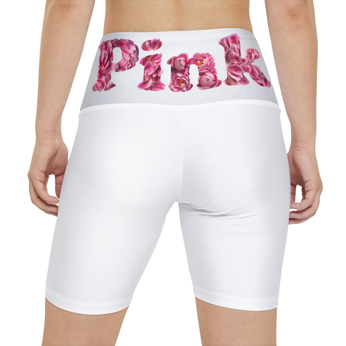 Floral Pink Women's Workout Shorts - Stylish Activewear for Fitness Enthusiasts