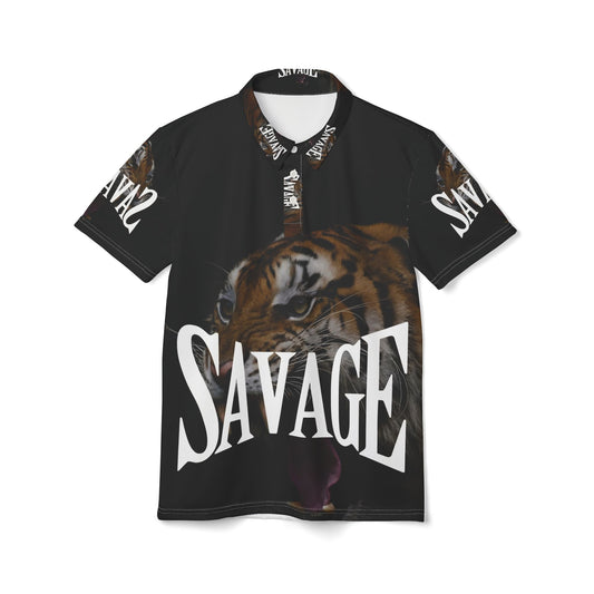 Savage Tiger Unisex Polo Shirt - Bold Statement Style for Wild Souls