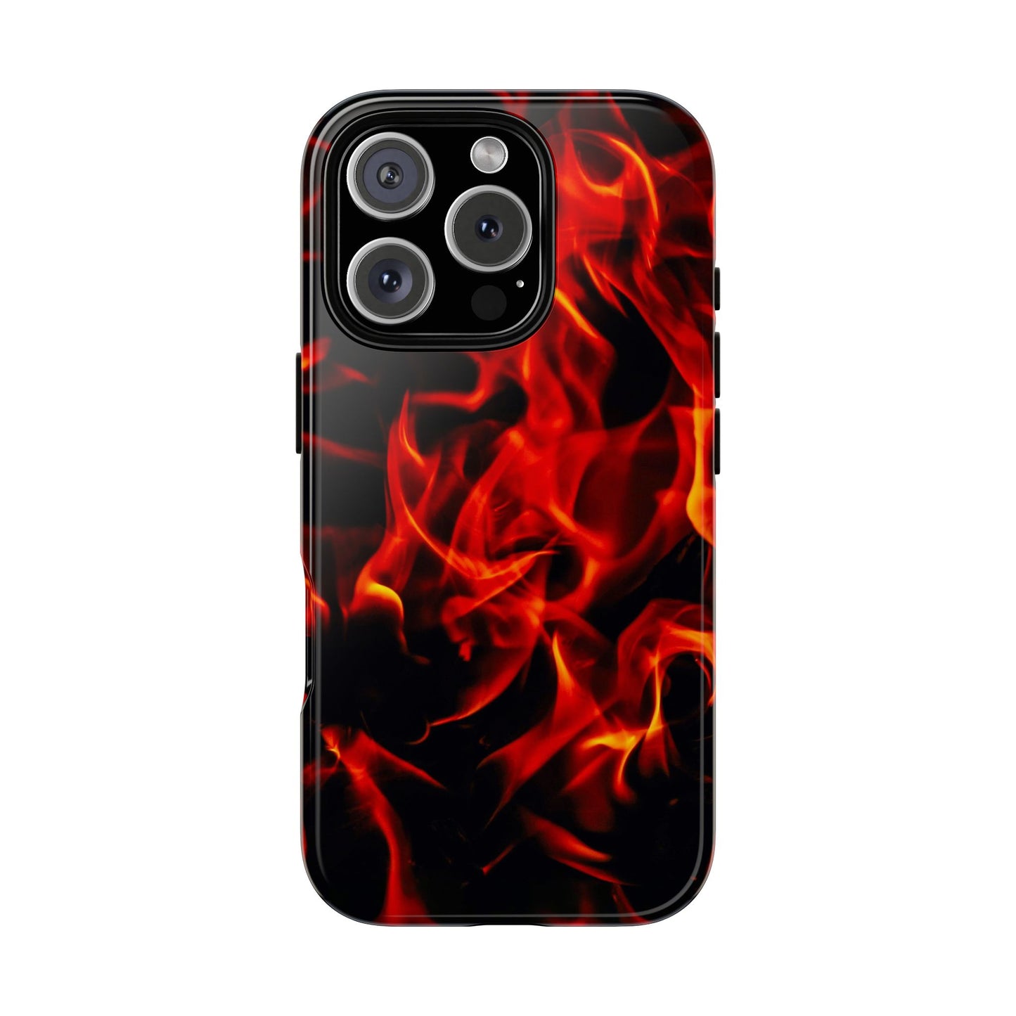 Fire Design Tough Phone Case - Bold Protection with Fiery Vibes