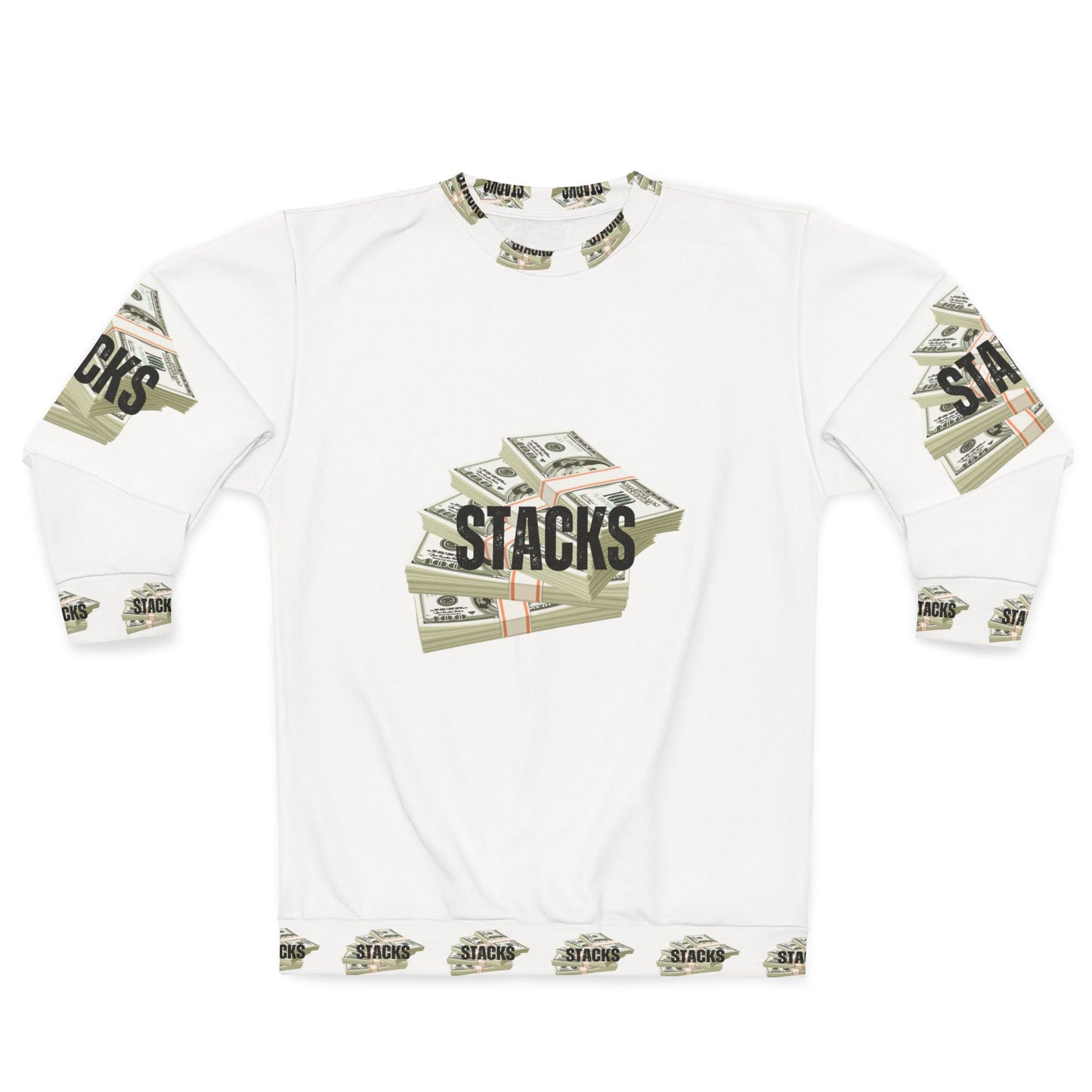 Money Stacks Unisex Sweatshirt - Trendy Cash Graphic Design