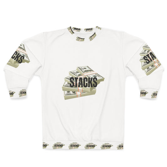 Money Stacks Unisex Sweatshirt - Trendy Cash Graphic Design