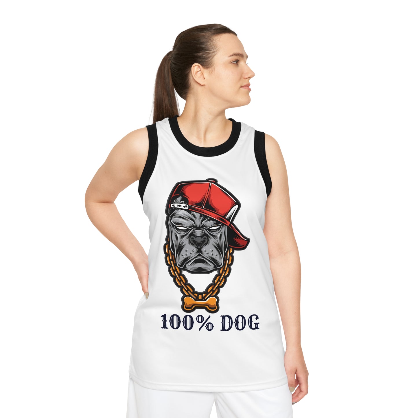 100% Dog Unisex Basketball Jersey - Cool Dog-Themed Sportswear for Pet Lovers