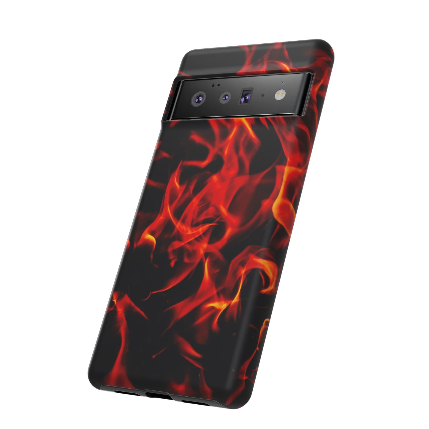 Fire Design Tough Phone Case - Bold Protection with Fiery Vibes