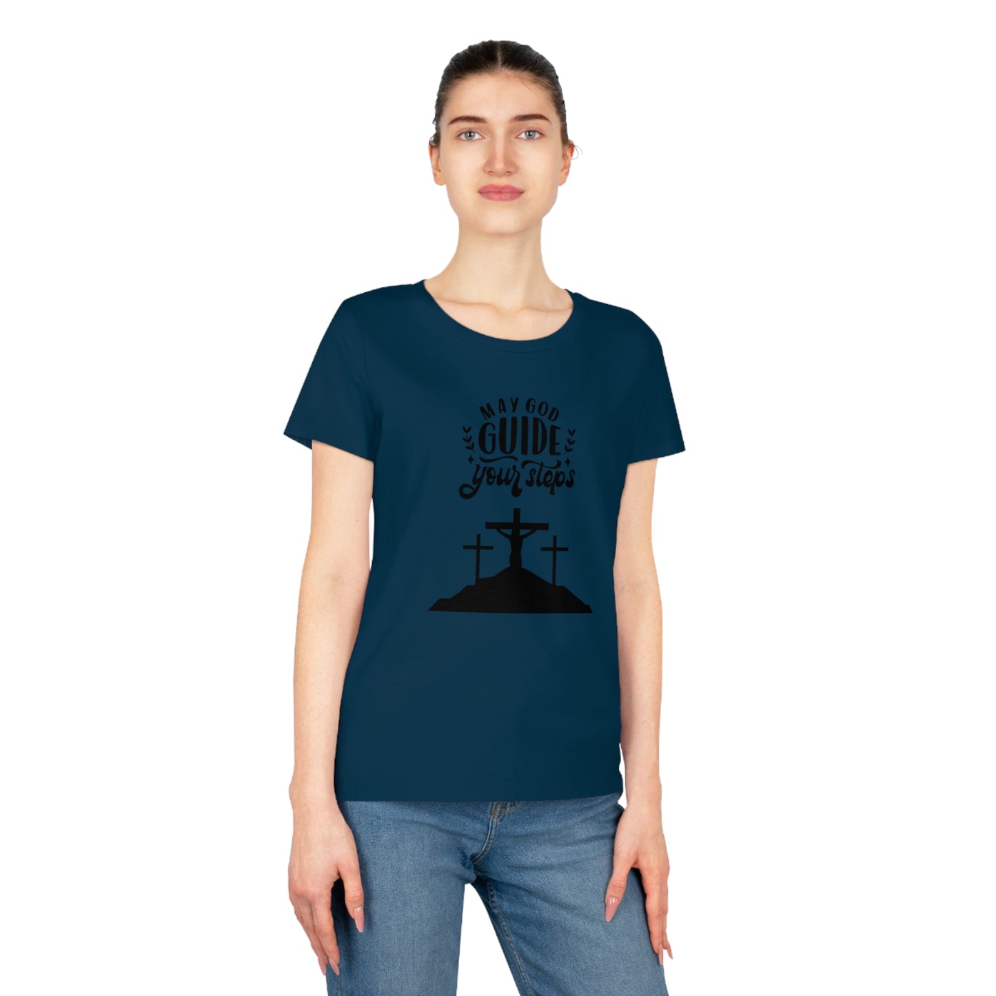 Women’s Faith-Inspired T-Shirt – "May God Guide Your Steps"