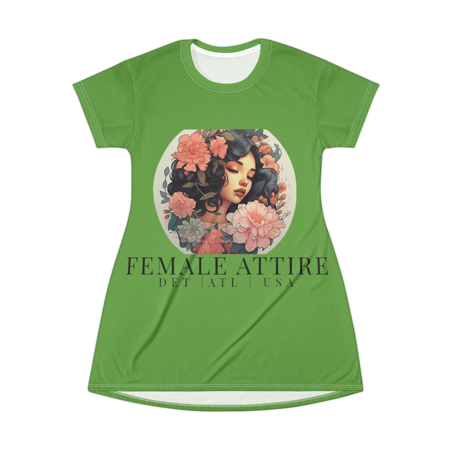 Floral Female Attire T-Shirt Dress - Stylish and Comfortable Summer Wear