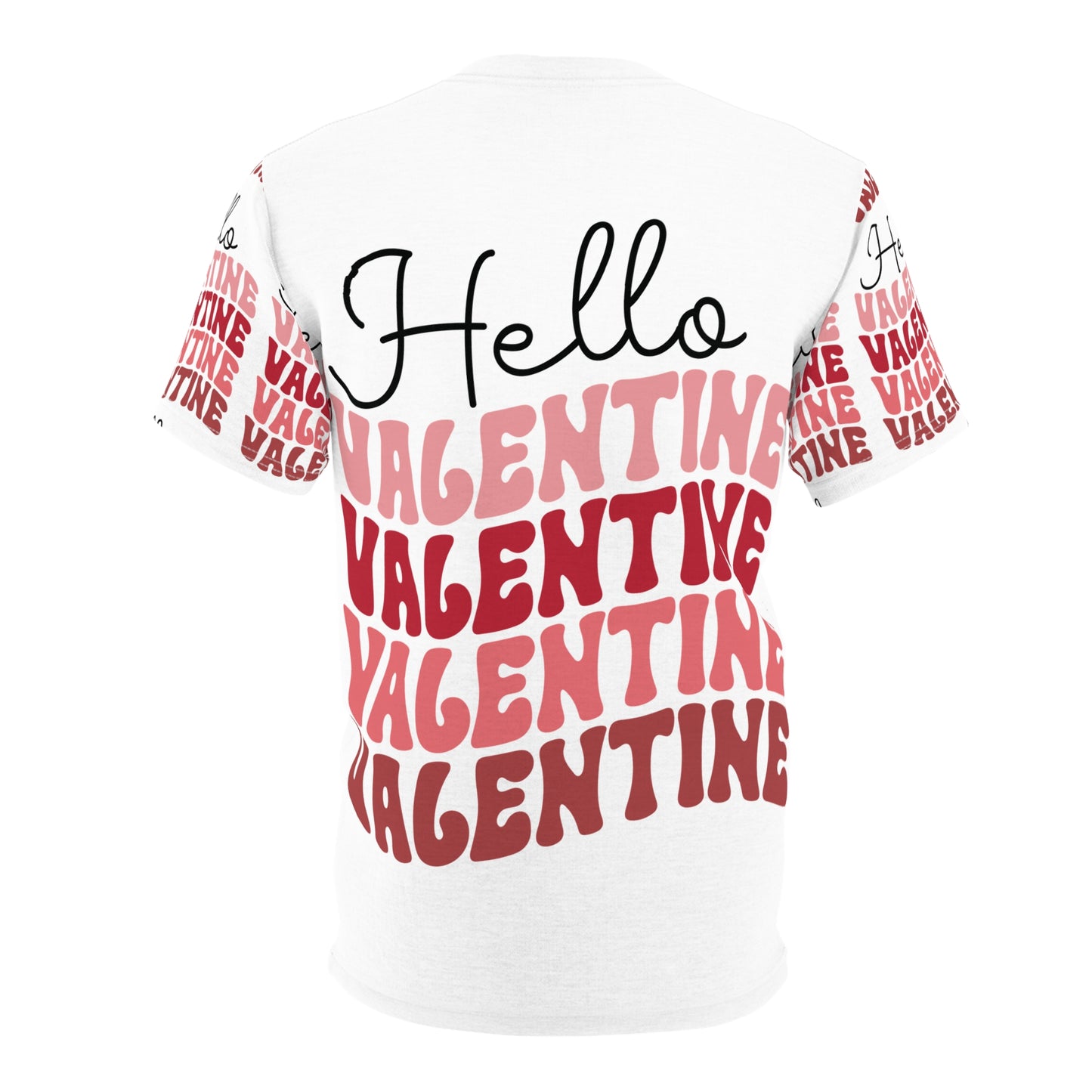 Hello Valentine Unisex Cut & Sew Tee - Romantic Graphic Tee for Valentine's Day