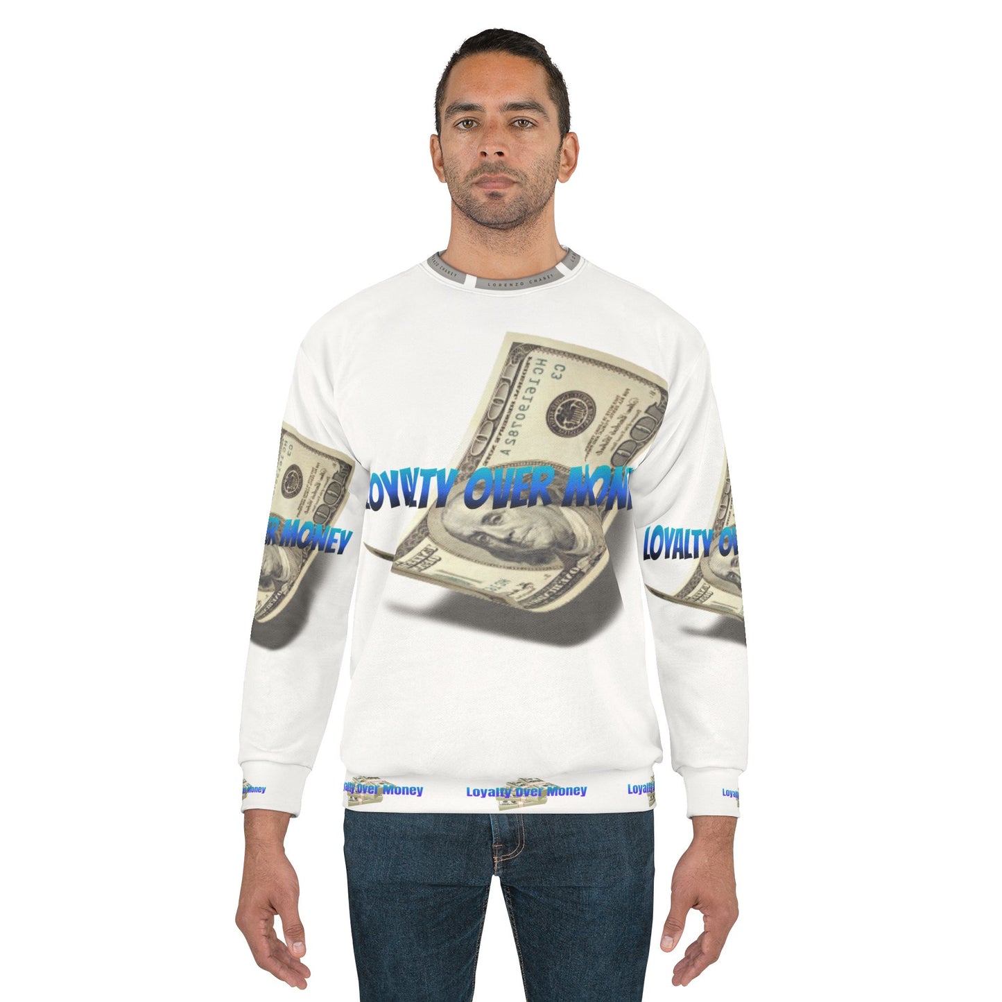 Loyalty Over Money Unisex Sweatshirt - Trendy Graphic Apparel for Fashion-Forward Individuals