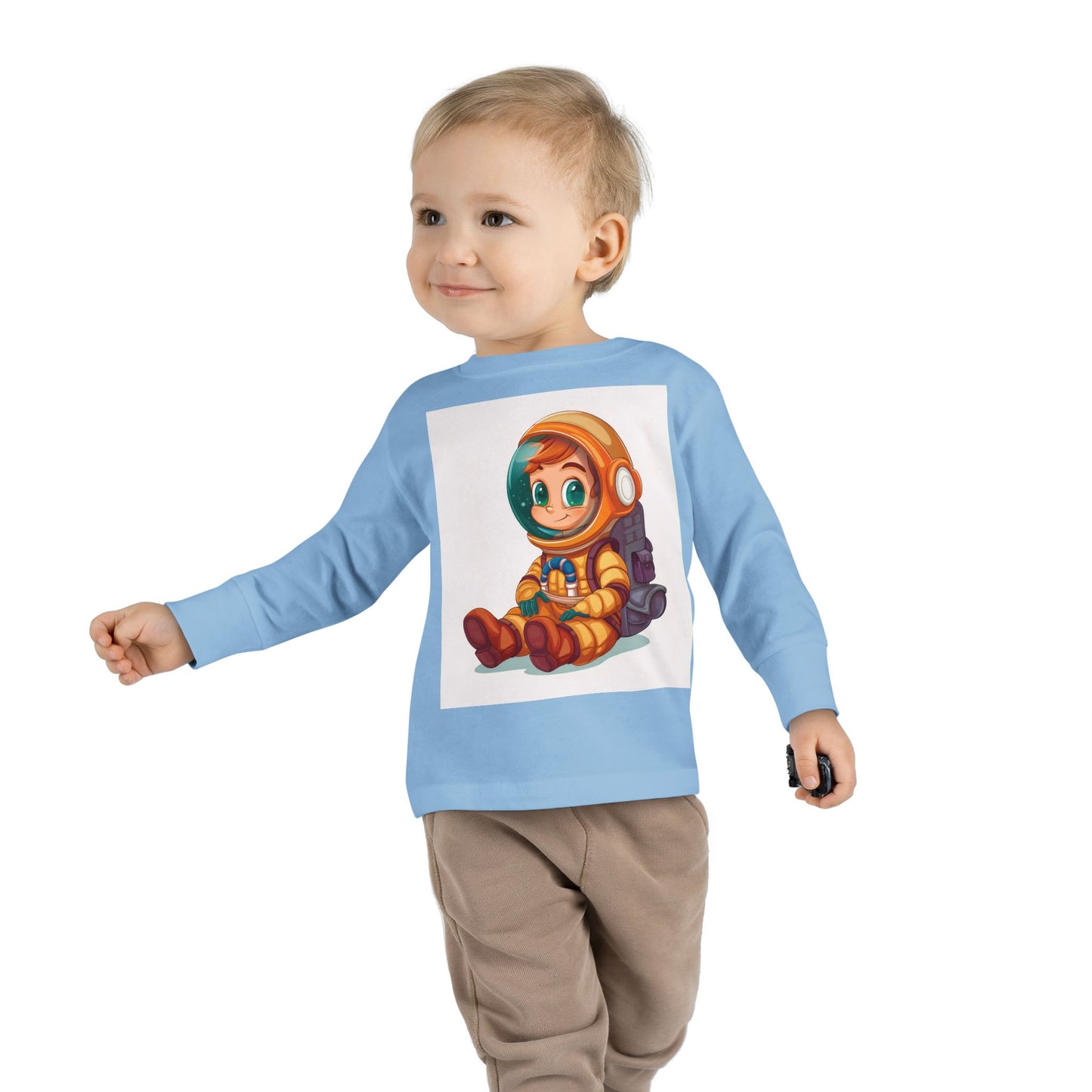 Toddler Astronaut Long Sleeve Tee - Cute Kids Space Shirt for Little Explorers