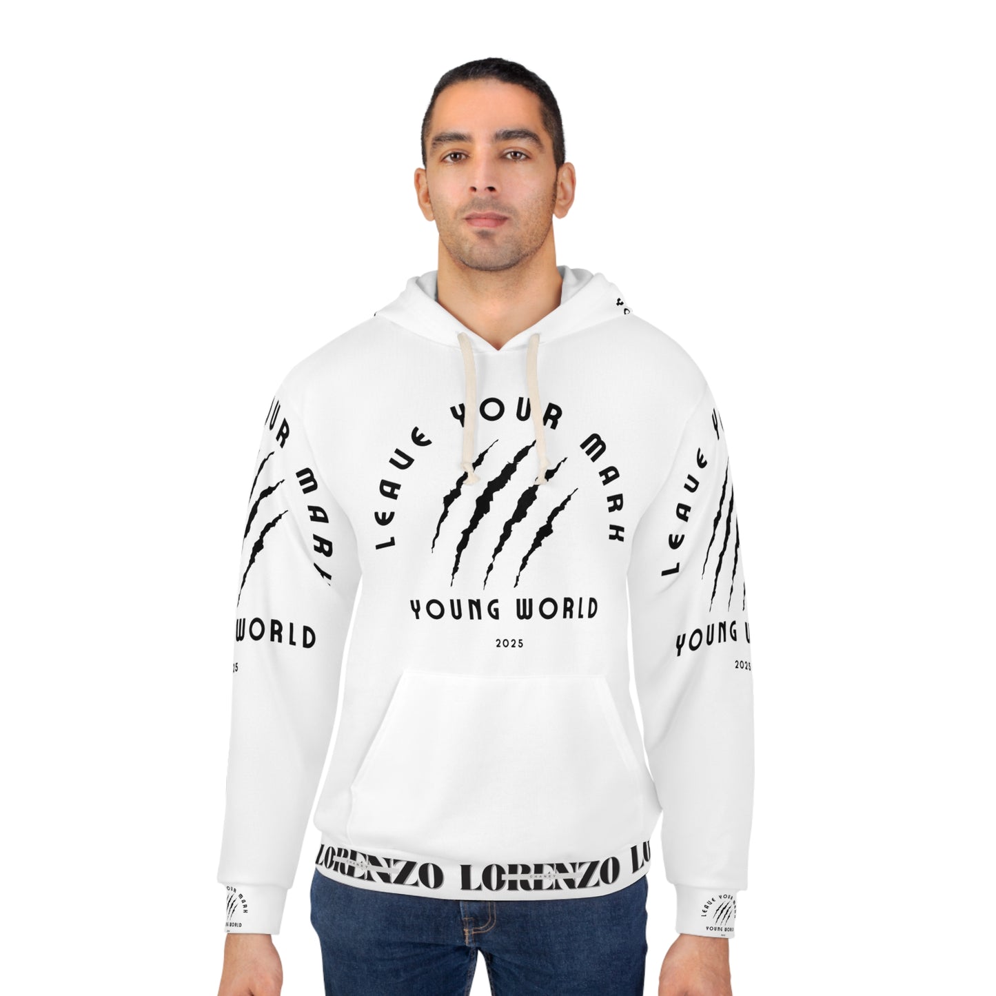 Youthful Spirit Unisex Pullover Hoodie - 'Leave Your Mark' Design