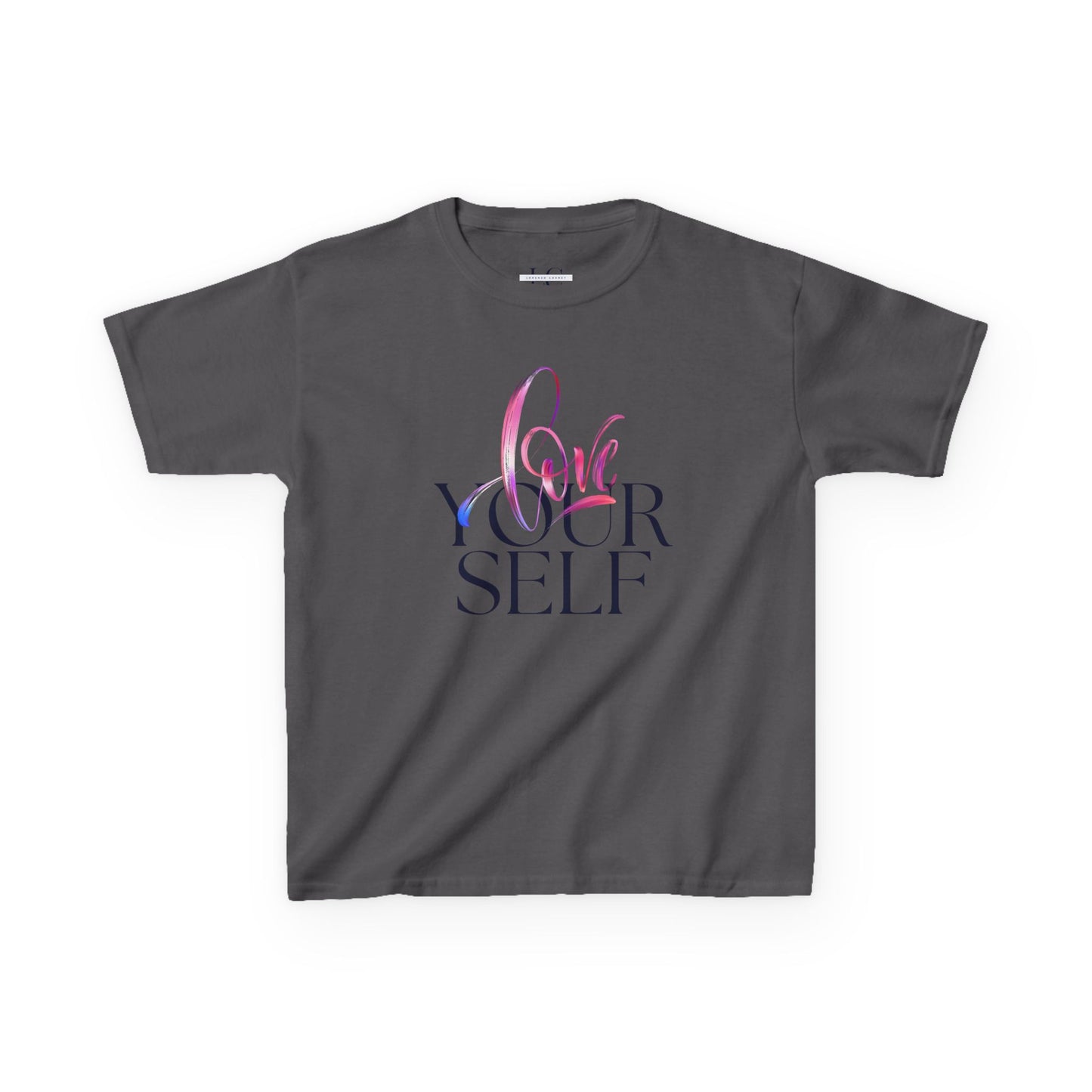 Kids 'Love Yourself' Heavy Cotton Tee - Positive Vibes & Self-Esteem T-Shirt