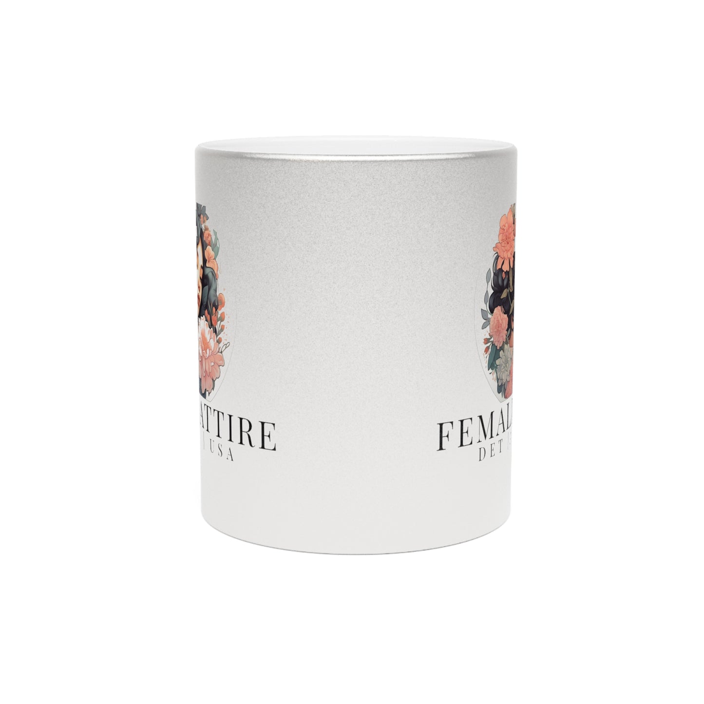 Elegant Floral Metallic Mug - Perfect Gift for Coffee Lovers