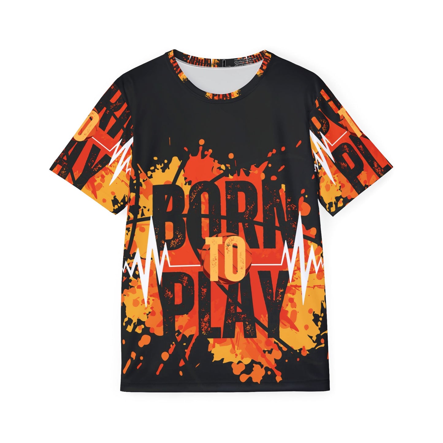 Vibrant Men's Sports Jersey - 'Born to Play' Athletic Shirt for Active Lifestyle