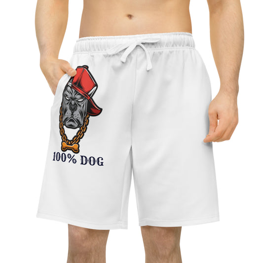 100% Dog Athletic Long Shorts - Stylish and Playful Activewear for Dog Lovers