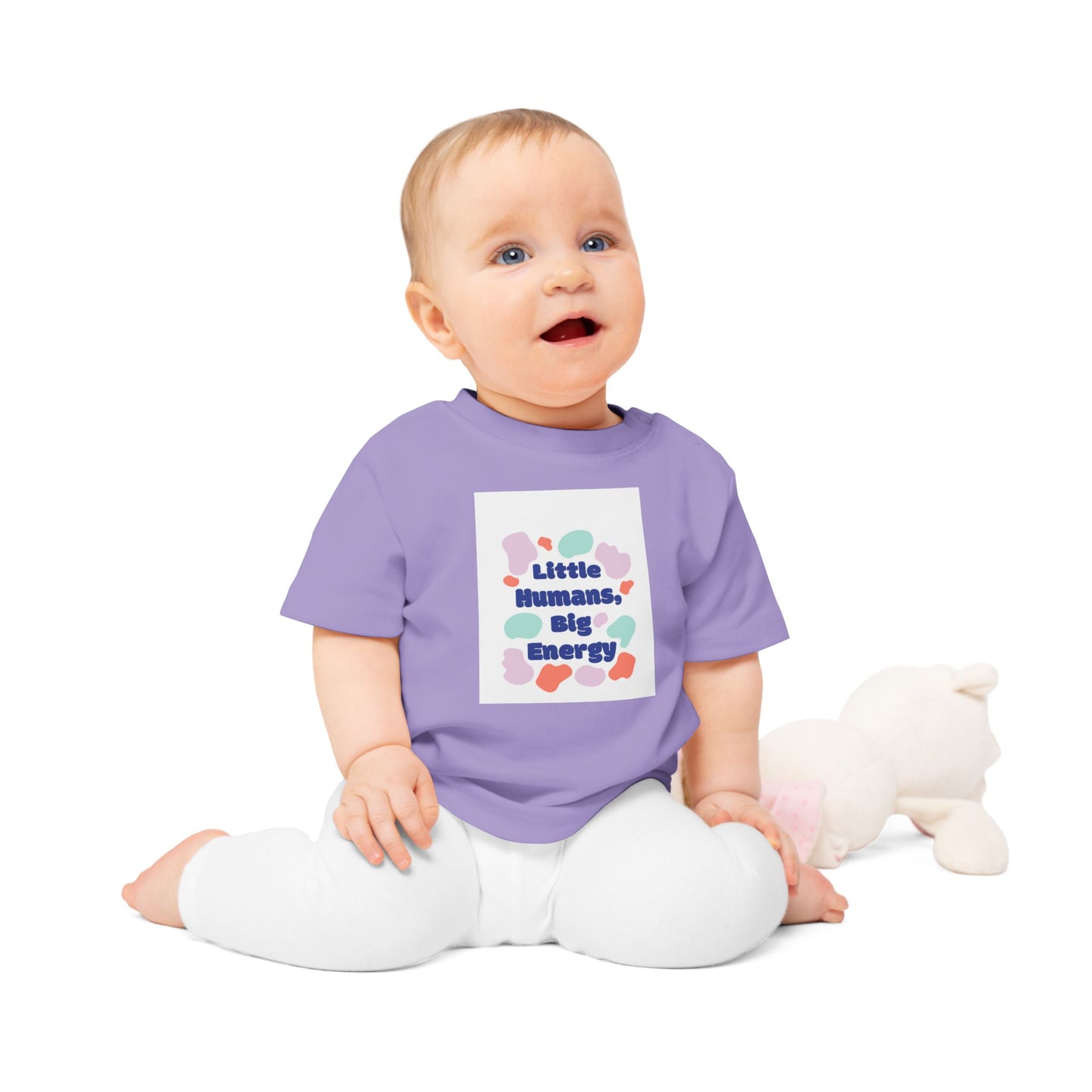 Cute Baby T-Shirt – "Little Humans, Big Energy" – Fun & Playful Infant Tee