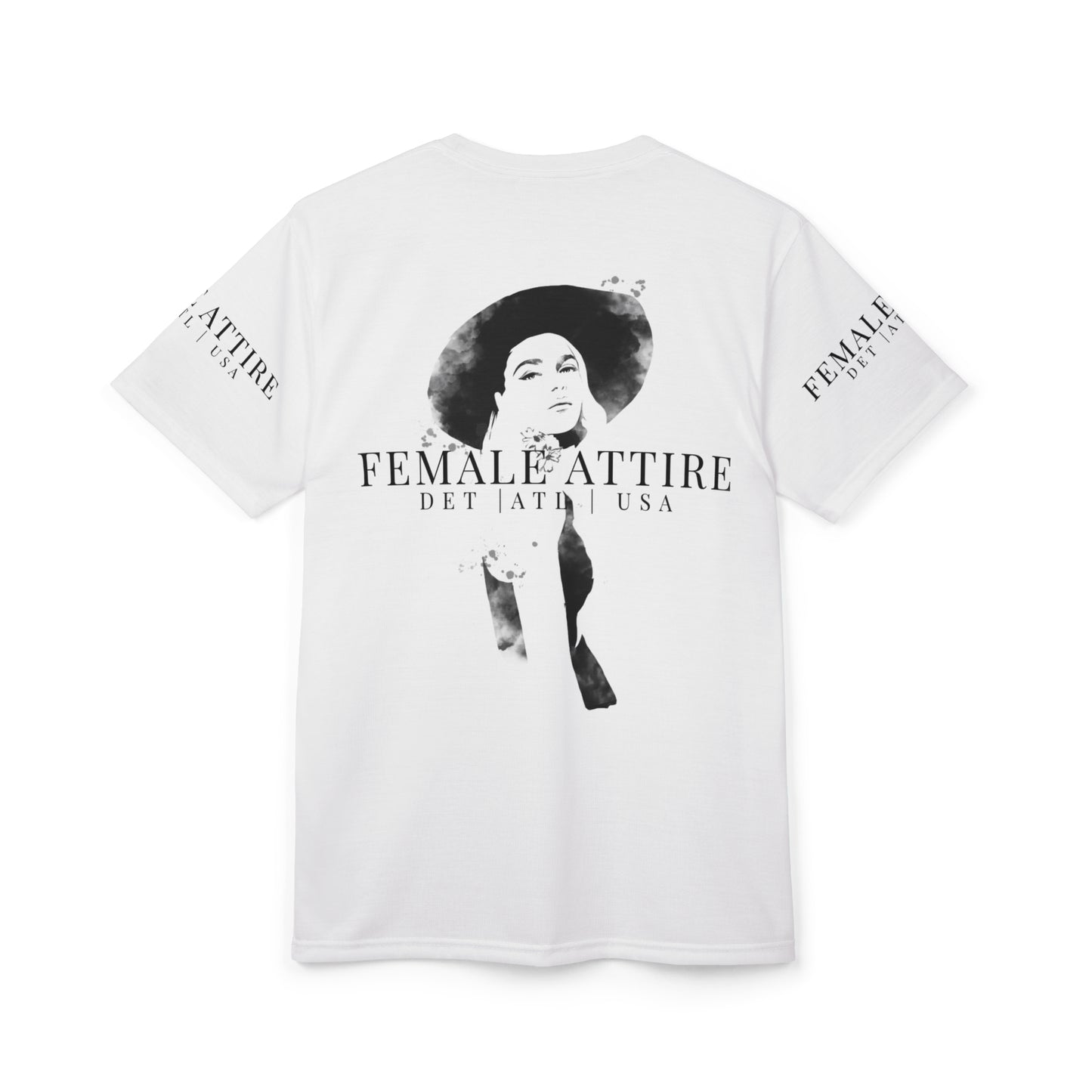 Empowered Female Attire Unisex Tee - Artistic Black and White Design