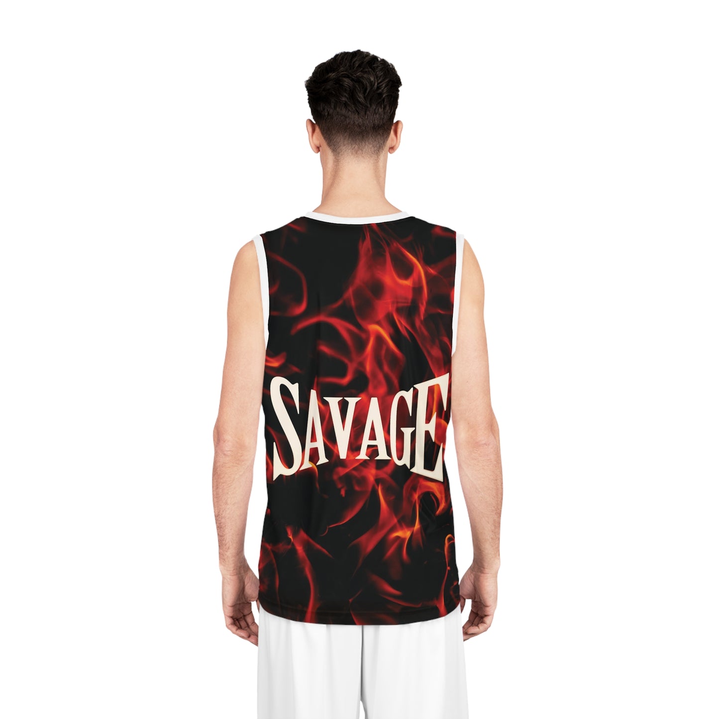 Savage Fire Basketball Jersey - Bold Sporty Wear for Hoops Fans