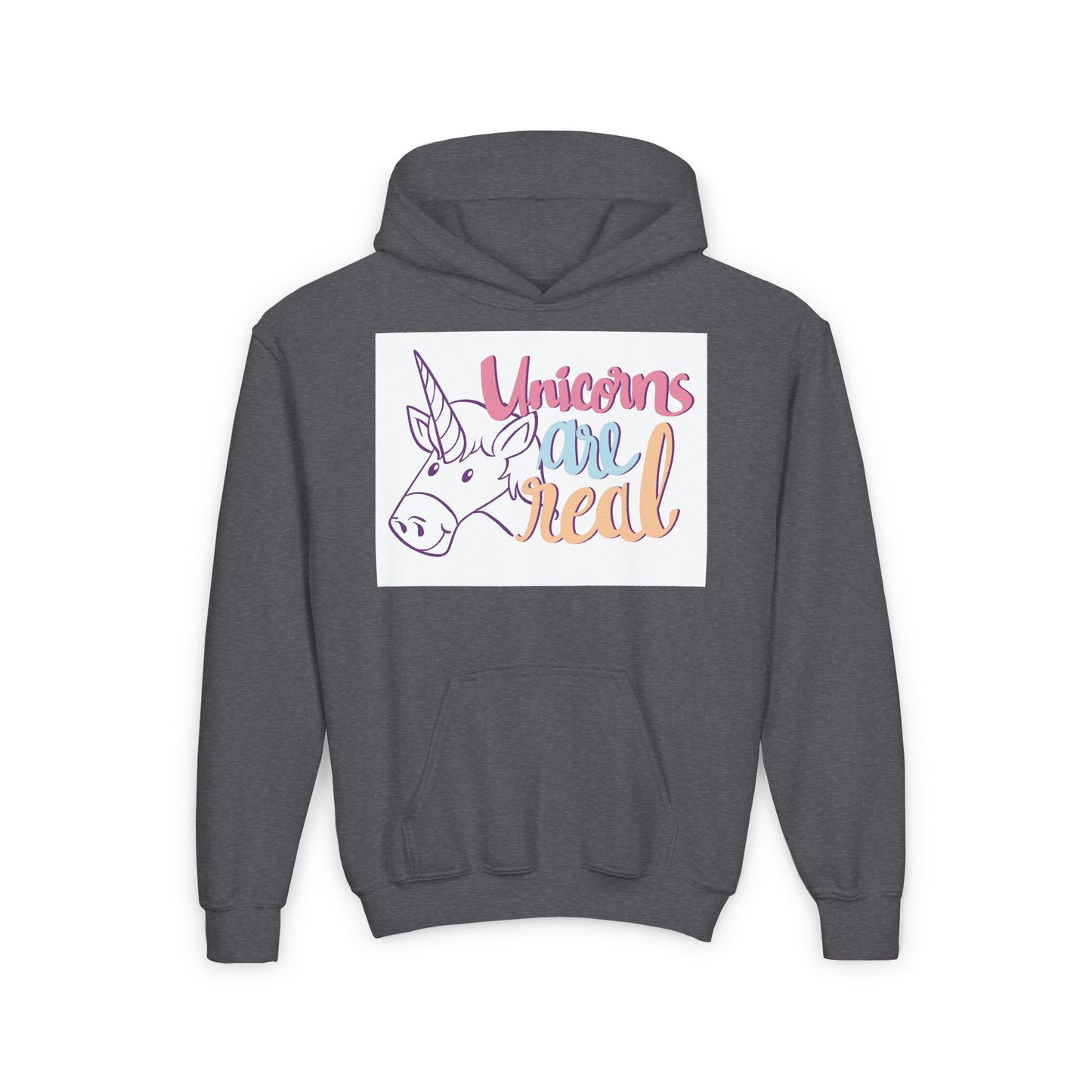 Youth Unicorn Hoodie - "Unicorns are Real" - Cozy Sweatshirt for Kids