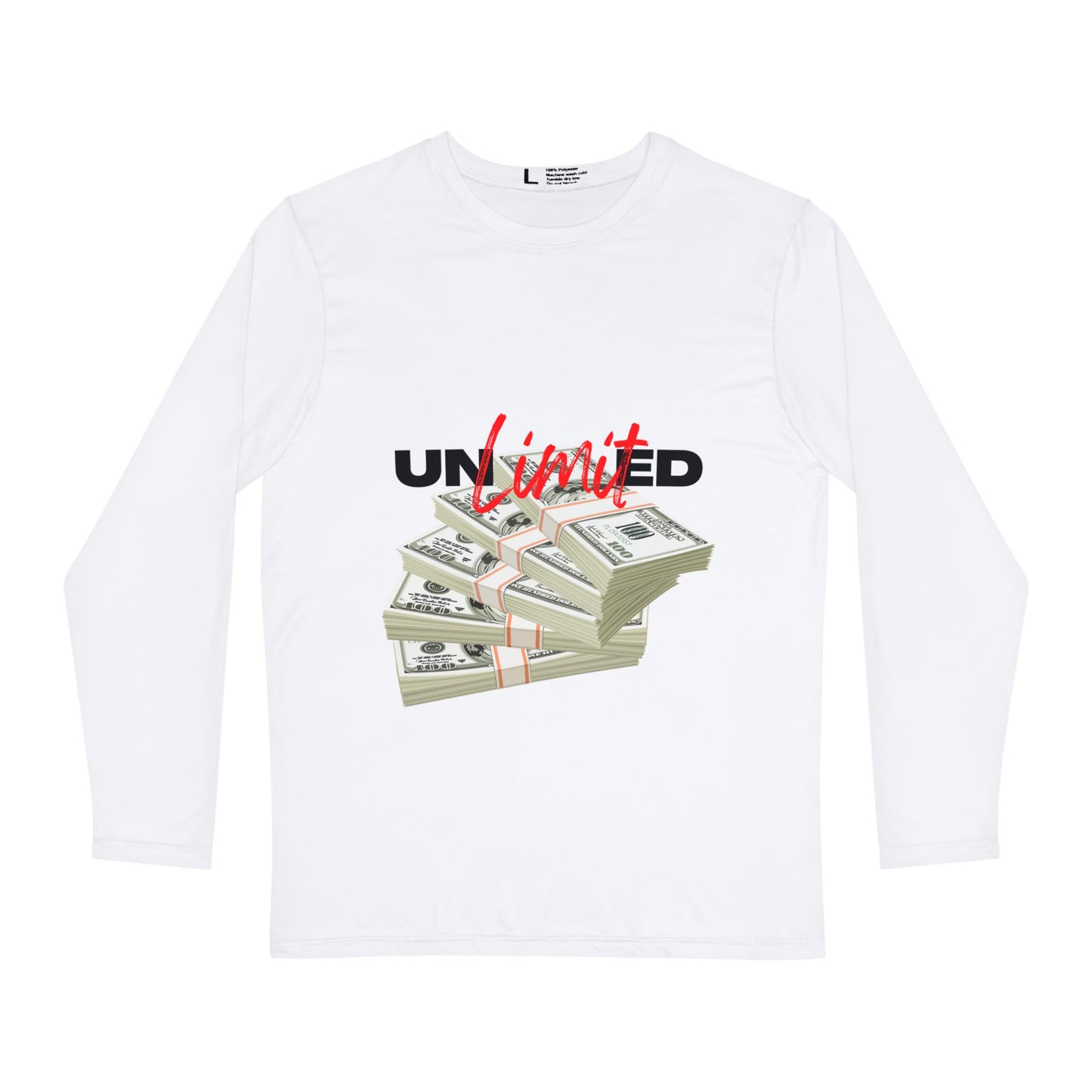 Men's Long Sleeve Shirt - 'Unlimited' Cash Design