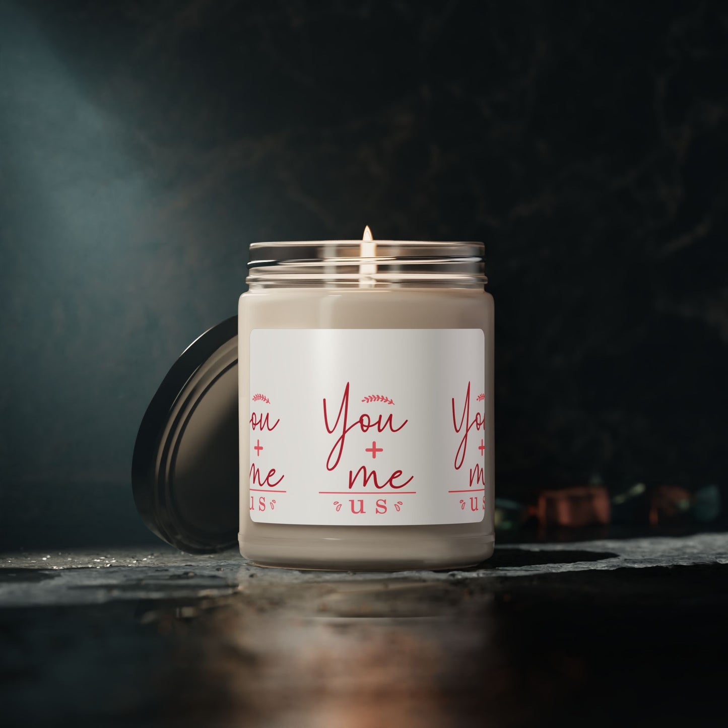 You + Me Soy Candle - Romantic 9oz Scented Candle for Couples and Special Occasions